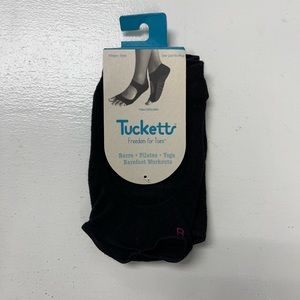 COPY - Tucketts Womens Yoga/Pilates/Barre Grip socks, Black with Pink accents